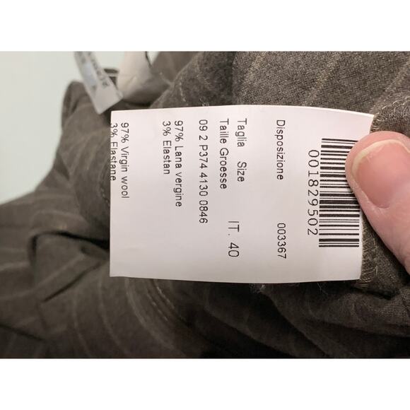 Piazza Sempione Gray brown Wool Pants 4 sophia - Picture 8 of 13